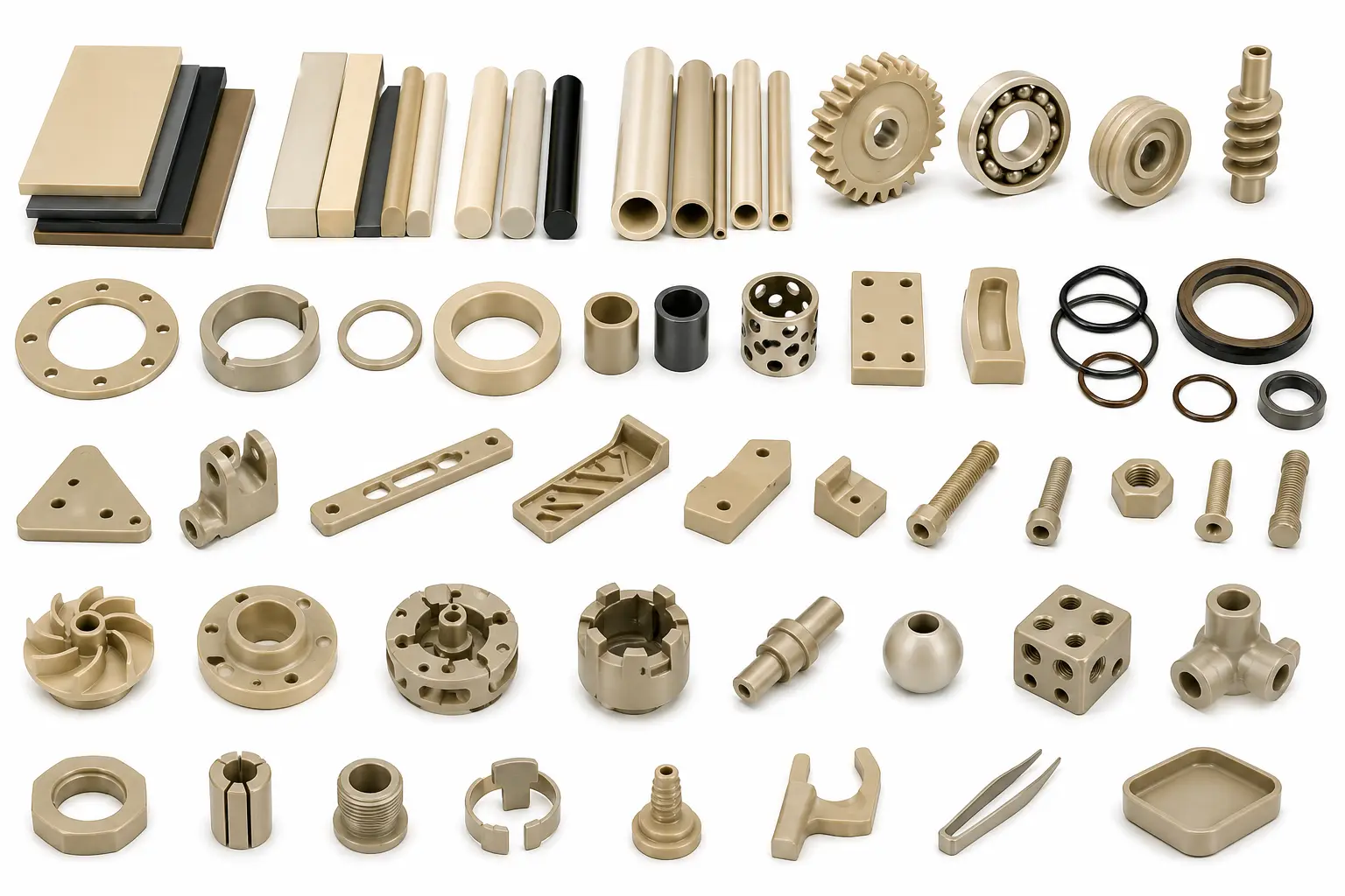 Custom PEEK and PI components